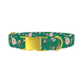 Floral Butterfly Dog Collar - metal gold