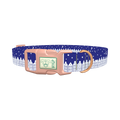 Christmas Night Town Dog Collar - plastic rose gold
