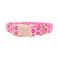 Valentine Kiss Dog Collar - plastic gold