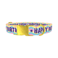 Birthday Chevron Dog Collar - metal gold