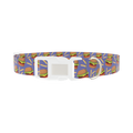 Burger and Fries Dog Collar - plastic silver