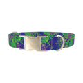 Vibrant Splatter Dog Collar - metal silver