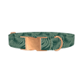 Fern Leaf Dog Collar - metal rose gold