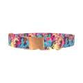 Abstract Paint Splatter Dog Collar - metal rose gold