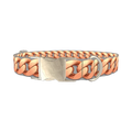 Rose Gold Link Dog Collar - metal silver
