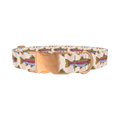 Rainbow Trout Fish Dog Collar - metal rose gold