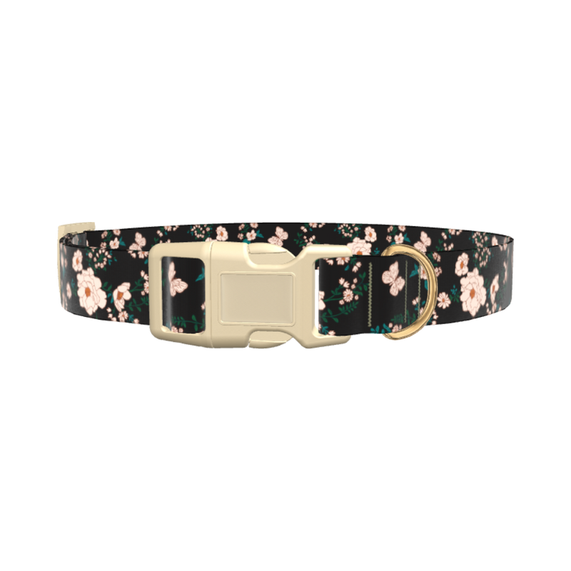 Rosehip Butterfly Dog Collar - plastic rose gold