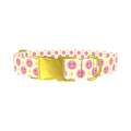 Valentine Smiley Dog Collar - metal gold