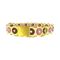 Donut Sprinkle Dog Collar - metal gold