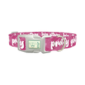 Lip Print Dog Collar - plastic silver