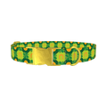 Clover Horseshoe Dog Collar - metal gold