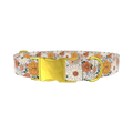 Colorful Floral Dog Collar - metal gold