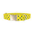 Blue Heart Dog Collar - metal silver