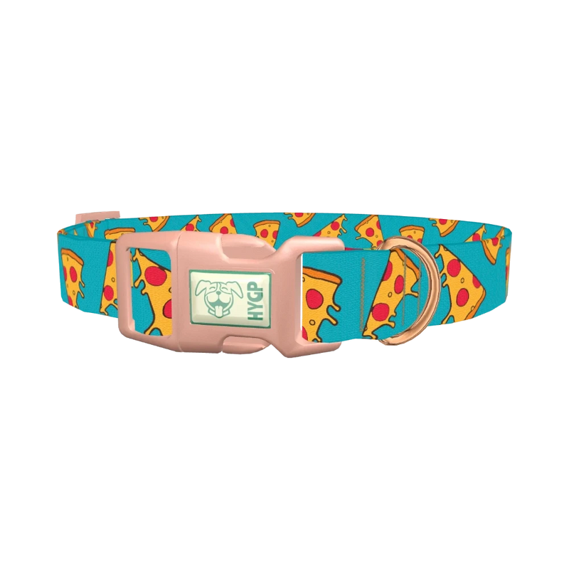 Pizza Slice Dog Collar - plastic rose gold