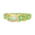 Carrot Floral Dog Collar - plastic gold