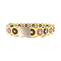 Donut Sprinkle Dog Collar - metal silver