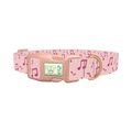 Musical Note Dog Collar - plastic rose gold