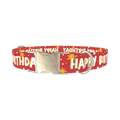 Starry Birthday Dog Collar - metal silver