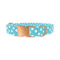 Daisy Floral Dog Collar - metal rose gold