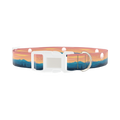 Mountain Sunset Dog Collar - plastic silver