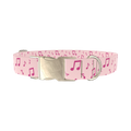 Musical Note Dog Collar - metal silver
