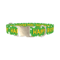 Birthday Floral Dog Collar - metal silver