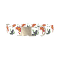 Colorful Frog Pattern Dog Collar - metal silver