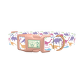 Colorful Dinosaur Dog Collar - plastic rose gold