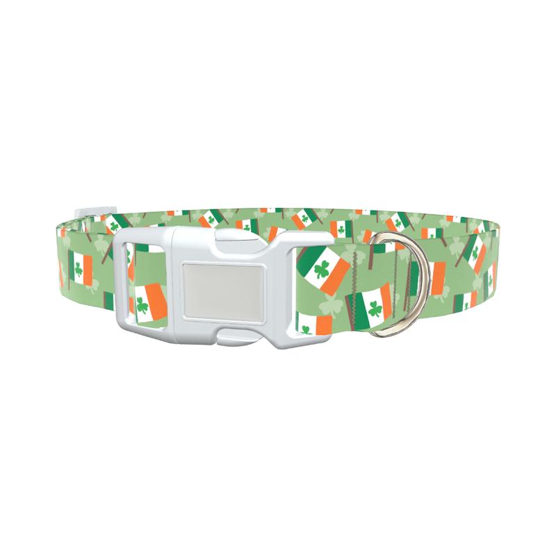 St. Patrick's Flag Dog Collar - plastic rose gold