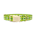 Clover Heart Dog Collar - plastic silver