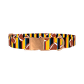 Striped Football Dog Collar - metal rose gold