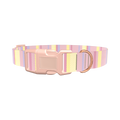Geometric Stripe Dog Collar - plastic gold