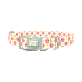 Valentine Smiley Dog Collar - plastic silver