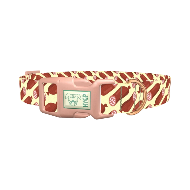 Geometric Sausage Dog Collar - plastic rose gold