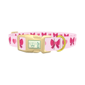 Ribbon Heart Dog Collar - plastic gold