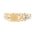 Autumn Berry Leaves Dog Collar - plastic gold