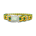 Gold Chain Green Background Dog Collar - plastic silver