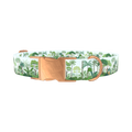 Tropical Jungle Dog Collar - metal silver