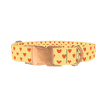 Clay Heart Dog Collar - metal rose gold