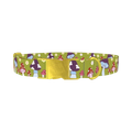 Retro Mushroom Dog Collar - metal gold