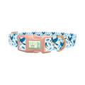 Bluejay Bird Dog Collar - plastic rose gold