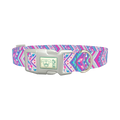 Tribal Chevron Dog Collar - plastic silver