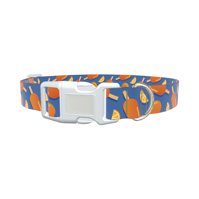 Citrus Popsicle Dog Collar - plastic rose gold