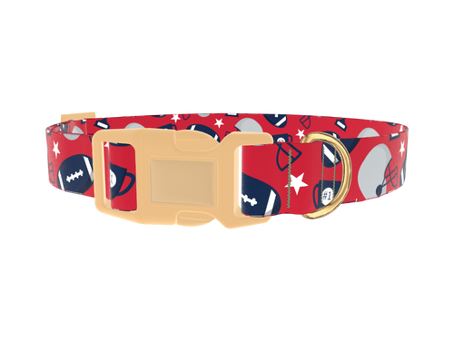 Red Football Trophy Dog Collar