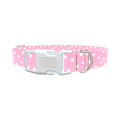 Pink Heart Dog Collar - plastic rose gold