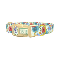 Floral Garden Dog Collar - plastic gold