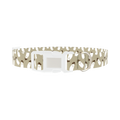 Cowboy Ghost Pattern Dog Collar - plastic silver
