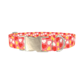 Sweetheart Pattern Dog Collar - metal silver