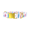 Fishing Lure Pattern Dog Collar - metal rose gold