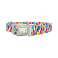 Christmas Tree Pattern Dog Collar - plastic silver